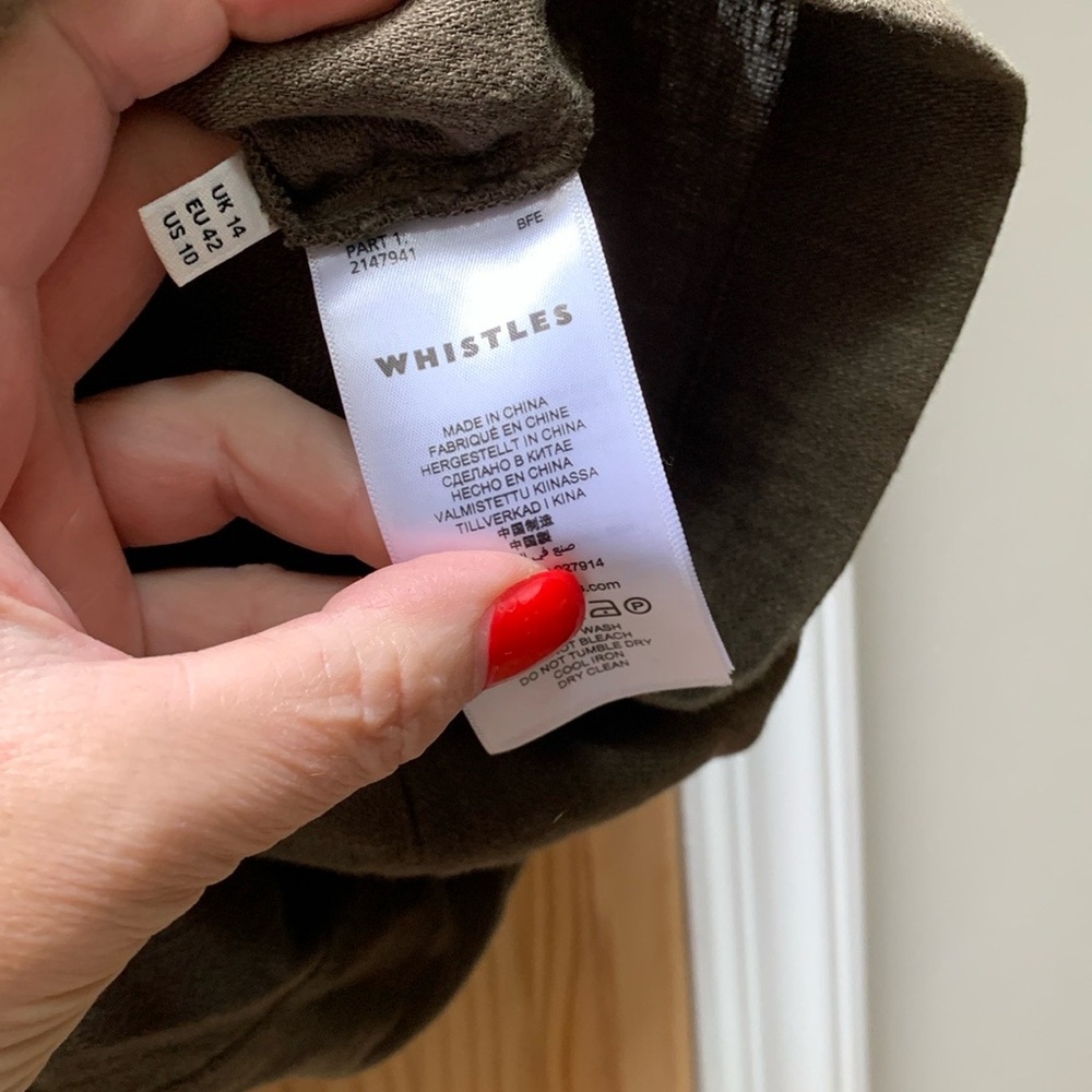 Whistles Brown Cargo Pants Utility Style - Picture 4 of 6